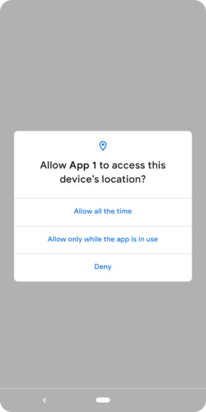 Android Q location