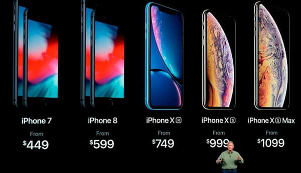 écrat prix iPhone Xs 2018