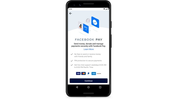 interface facebook pay