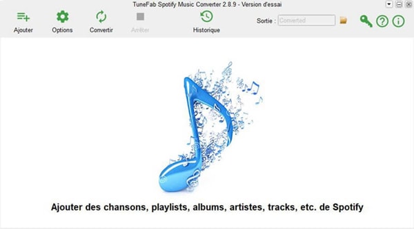 interface de TuneFab Spotify Music Converter